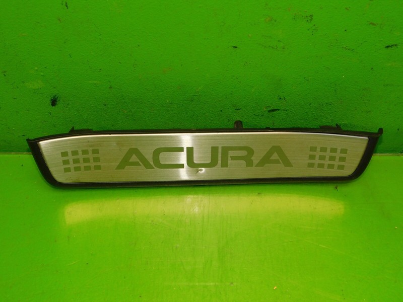 04-08 TSX OEM driver left rear back door sill sash cover trim panel aluminum