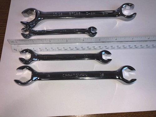 New Craftsman Flare Nut Wrench Fully Polished Standard SAE Metric MM Choose Size