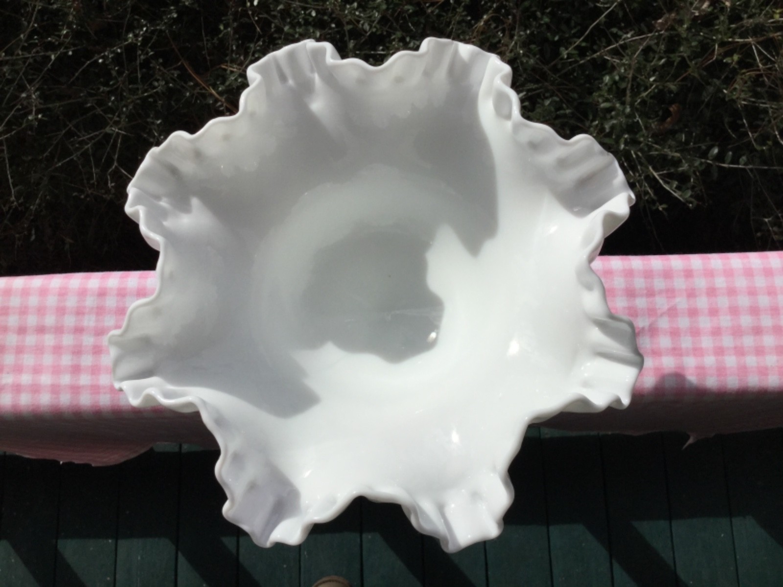EUC Large  White Milk Glass Compote