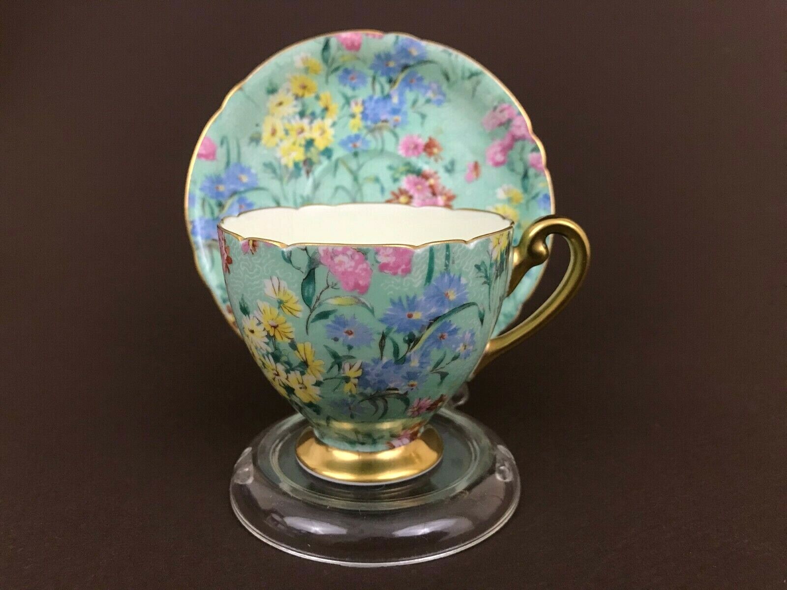 Vintage Shelley Bone China Melody Chintz #13382 Tea Cup
