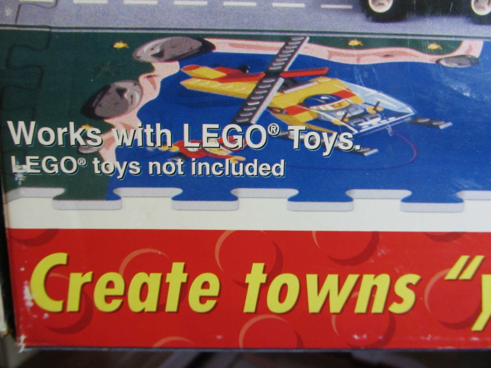 1996 NEW LEGO Build Your Own Playmat HUGE Road Interlocking Foam 6 Play Mats