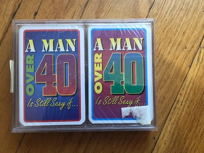 A Man Over 40 Is Still Sexy If ...Playing Cards 2 Decks Gift 1996 Vintage New