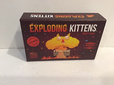 Exploding Kittens Party Pack, Up To 10 Players, Multiplayer Card Game, Strategy