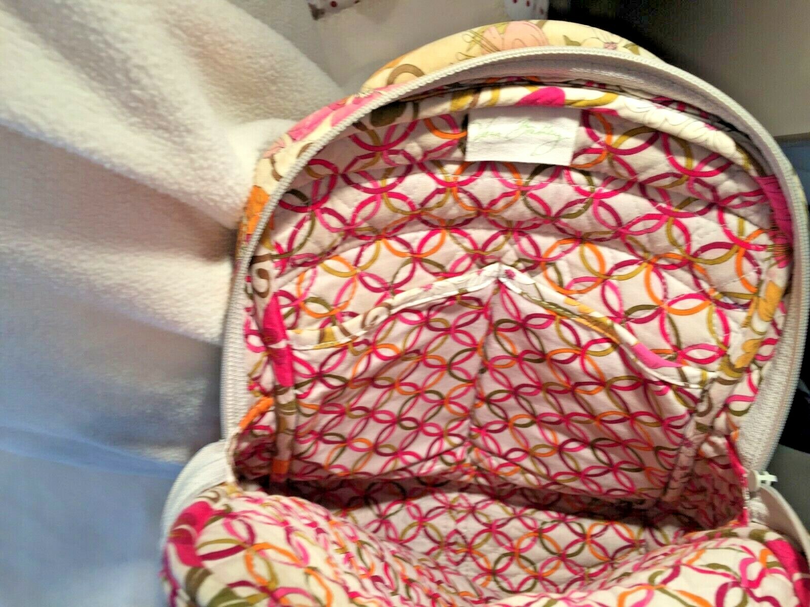 Vera Bradley backpack used as purse or handbag in Tea Garden pattern - VGUC