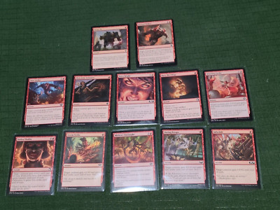 MTG Instant x12 (PUMP SPELLS-RED ONLY)Burn Bright/Barge In/Mishra's Onslaught