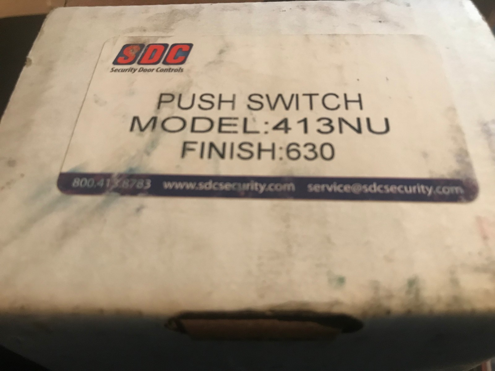 SDC Security Door Push Switch 413NU 630 Finish