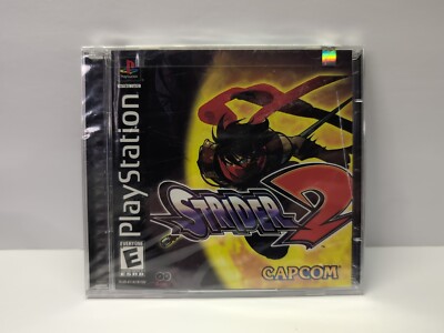 Strider 2 PS1 Playstation 1 BRAND NEW SEALED BLACK LABEL Y-FOLD VERY HTF LOOK! 