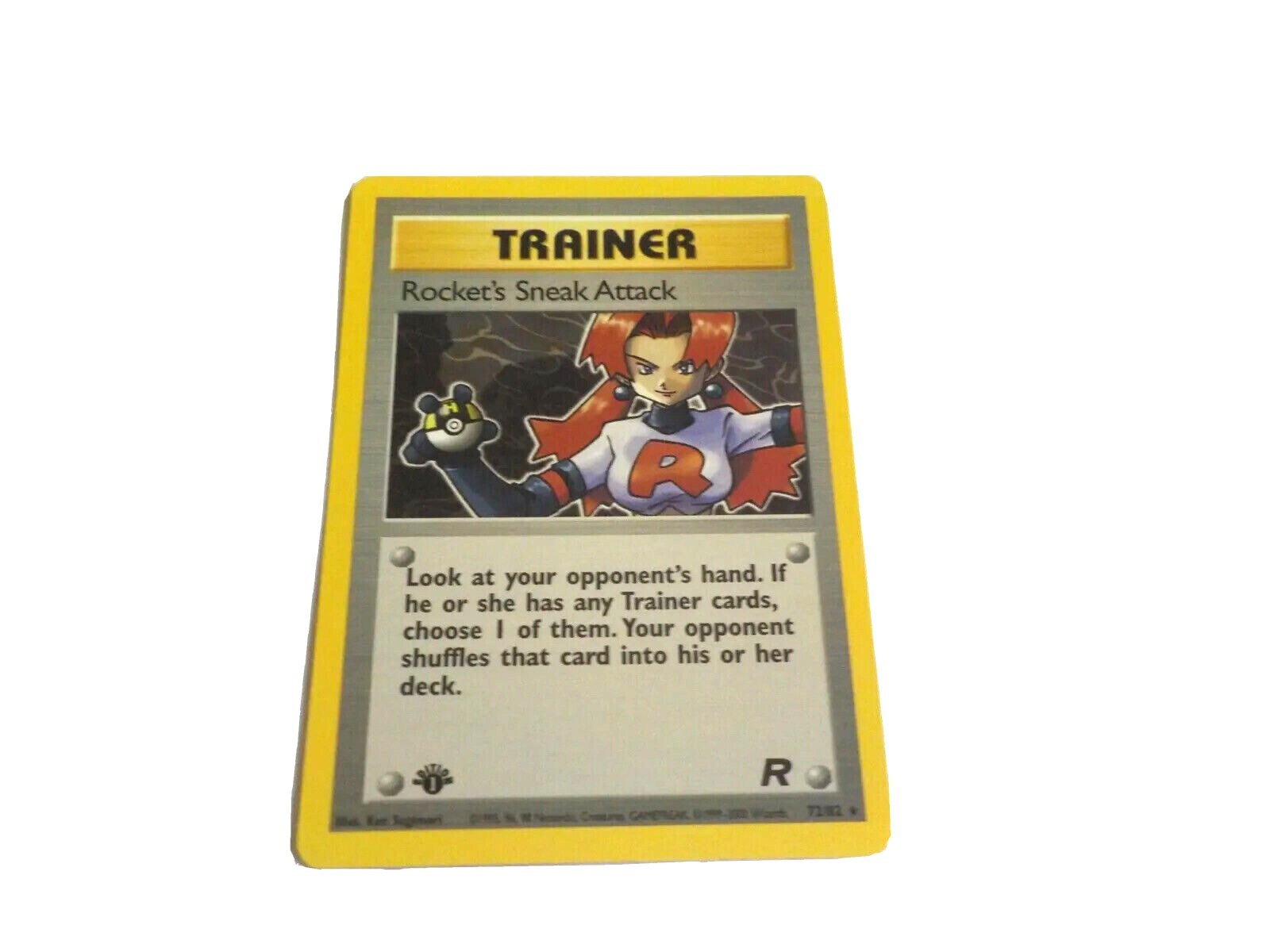 Team Rocket First Edition Rocket's Sneak Attack #72 Vintage Team Rocket First Edition Rocket's Sneak Attack #72 Vintage