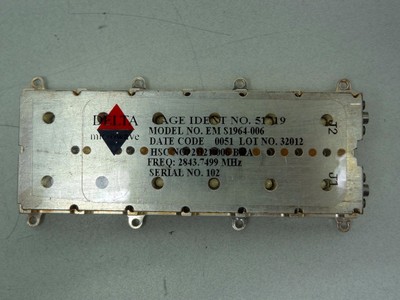 DELTA MICROWAVE MODEL NO. EM S1964-006 / HSC NO. 2H21-006 BHA FREQ 2843.7499 MHz