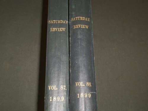 1899 SATURDAY REVIEW 2 BOUND VOLUMES - COMPLETE YR
