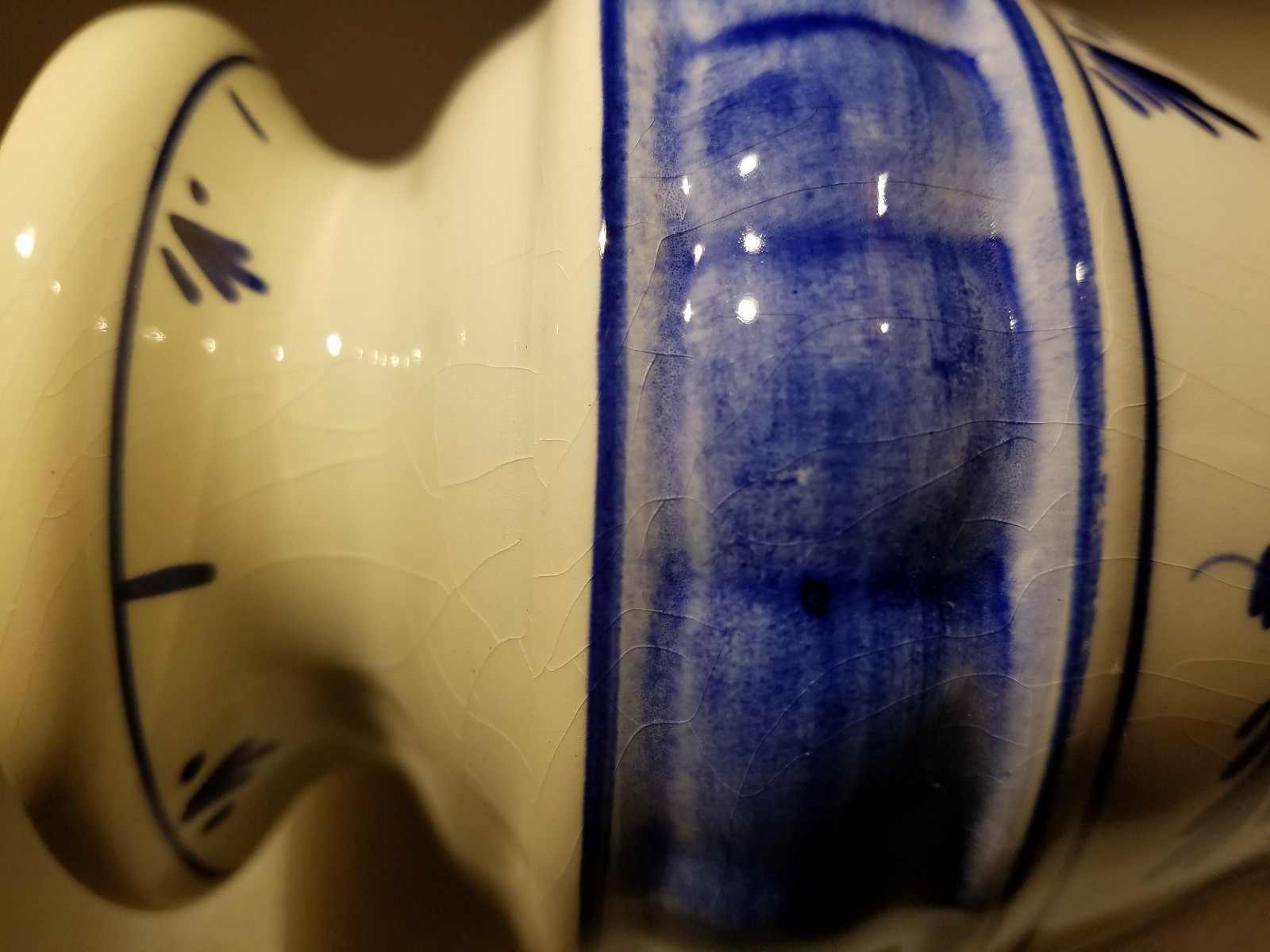 Delft Glass Blue Vase Date Unknown #99 Unused