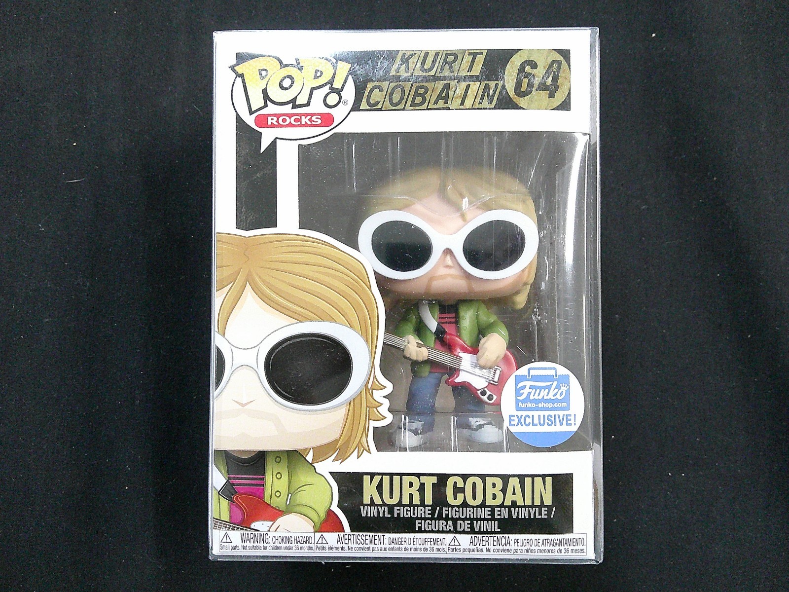 激レア Funko pop! Rocks  Cobain #64 Funko Pop! Rocks Kurt Cobain #64 w/ Protector Nirvana Funko