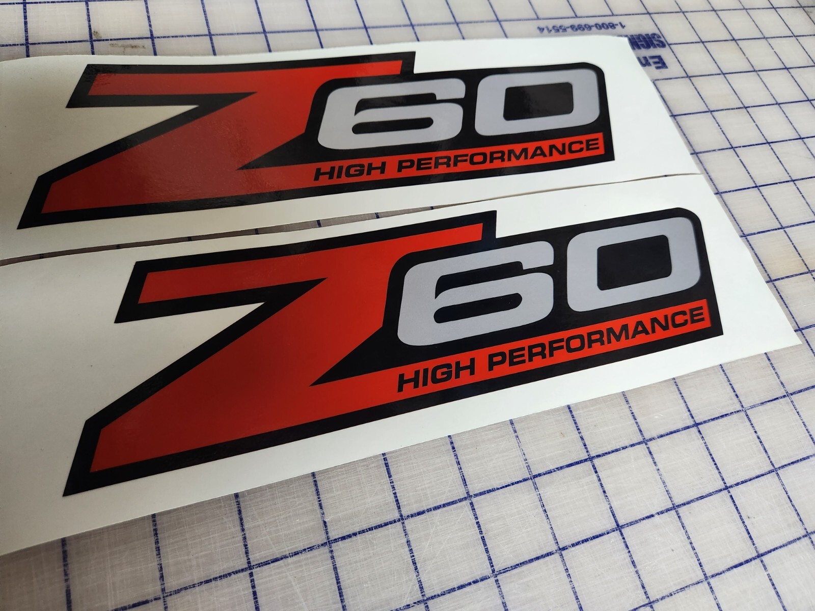 Z60 or z60 "4x4 Style" Decal Stickers fits GMC Sierra & Other Models (PAIR)