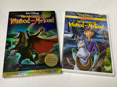 THE ADVENTURES OF ICHABOD AND MR TOAD with Special Halloween Cover Disney NEW
