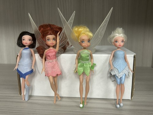 Disney Fairies Tinker Bell & Friends Fairy Doll Set Iridessa Lot Of 4 Wings Shoe