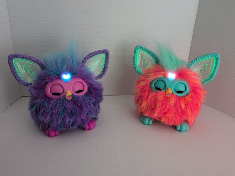 Furby Purple & Coral Talking Plush Interactive Electronic Toy 2023