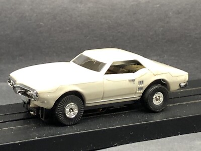 VINTAGE AURORA T-JET #1478 PONTIAC FIREBIRD ''TUFF ONES'' SNOW WHITE SLOT CAR NM
