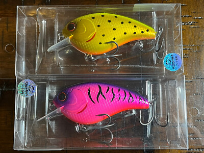 Lot of Two (2) Mibro Ryoshi Crank Flat Side Crankbait Two Colors NIP JDM