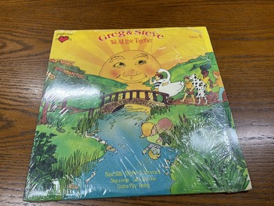 Greg & Steve We All Live Together Vol 4 Kids Learning Vinyl Record LP Booklet 
