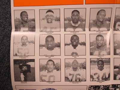 1985  Tuskegee  Football Poster 22 x 27(JIM MARTIN/STEVE PULLEY/RICHARD BEAVERS)