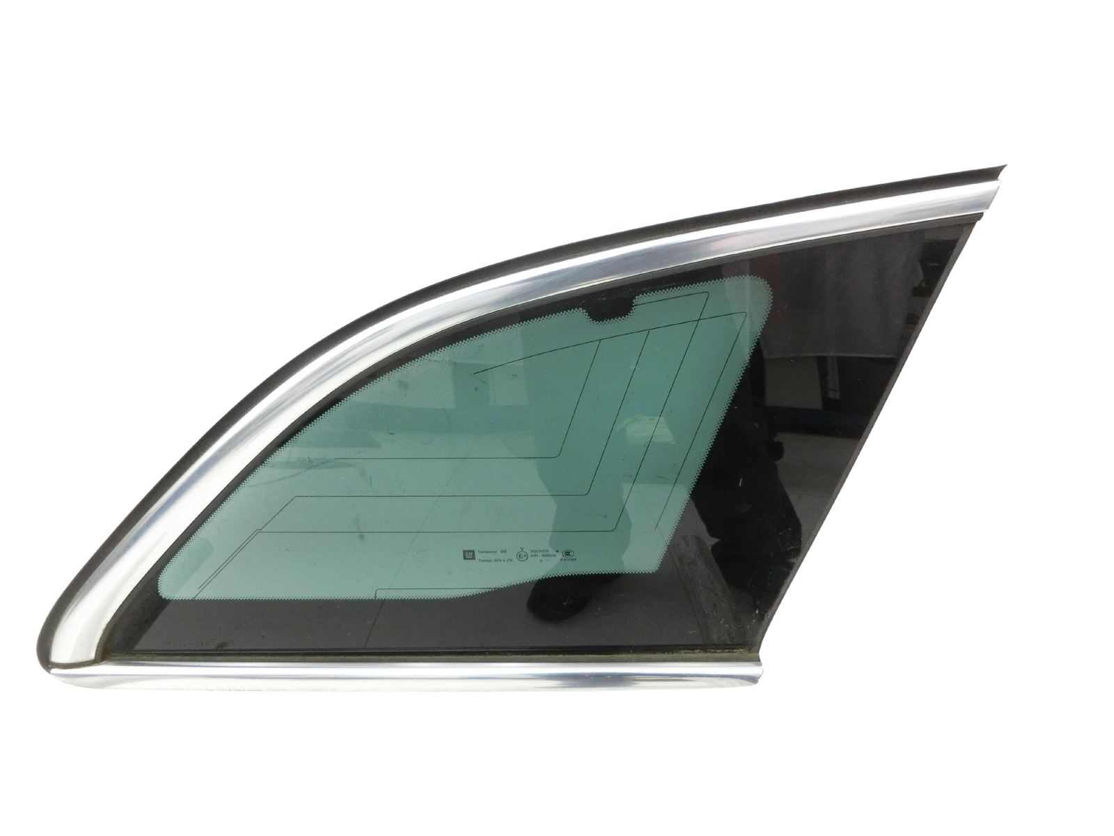 DX posteriore Fisso Cristallo laterale Disco con Listelli cromati per Opel Insignia A G09 08-13 - Bild 1