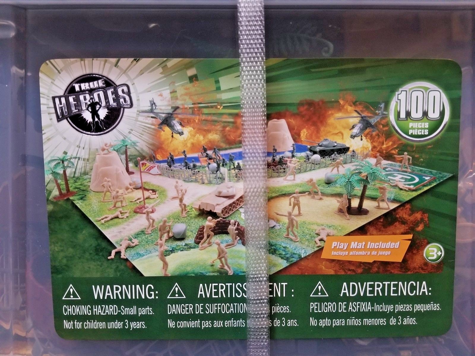 NEW True Heroes Ultimate Military Playset 100 Piece Set Army Men Vehicles Tanks