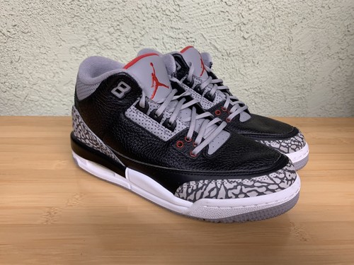 NIKE AIR JORDAN 3 RETRO OG Black Cement (GS) 854261-001 Sz 4
