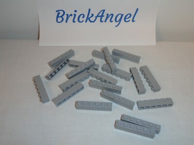 NEW LEGO Light Bluish Gray 1X6 Bricks Lot of 30 Pieces 3009 Medium Stone Grey