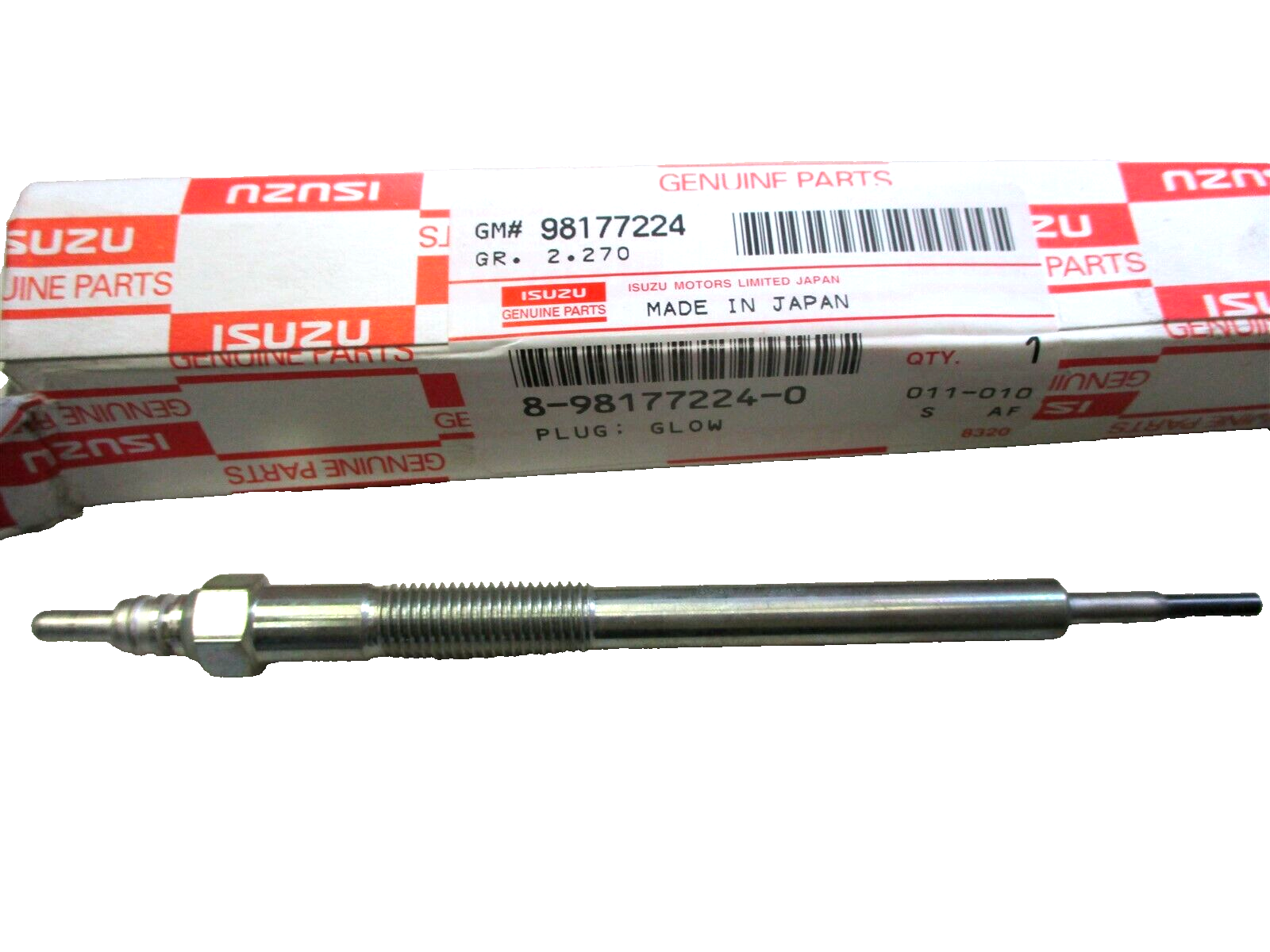 8-98177-224-0 NEW GENUINE OEM ISUZU GLOW PLUG 8981772240 8 8-98177-224-0 NEW GENUINE OEM ISUZU GLOW PLUG 8981772240 8