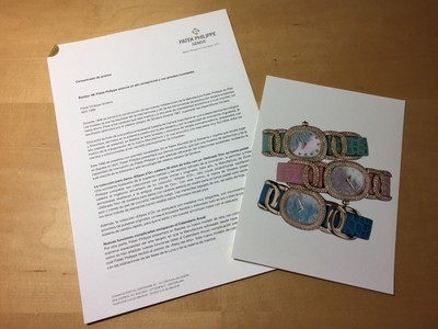 Press Release PATEK PHILIPPE - Ellipse d'Or - Ref. 4831 & 4832 - Spanish Spanish
