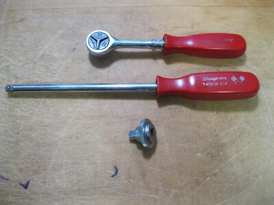 Snap On  1/4 Dr  Racing Edition Ratchet TM741R, TM9CSR EXTENSION,& THUMB WHEEL