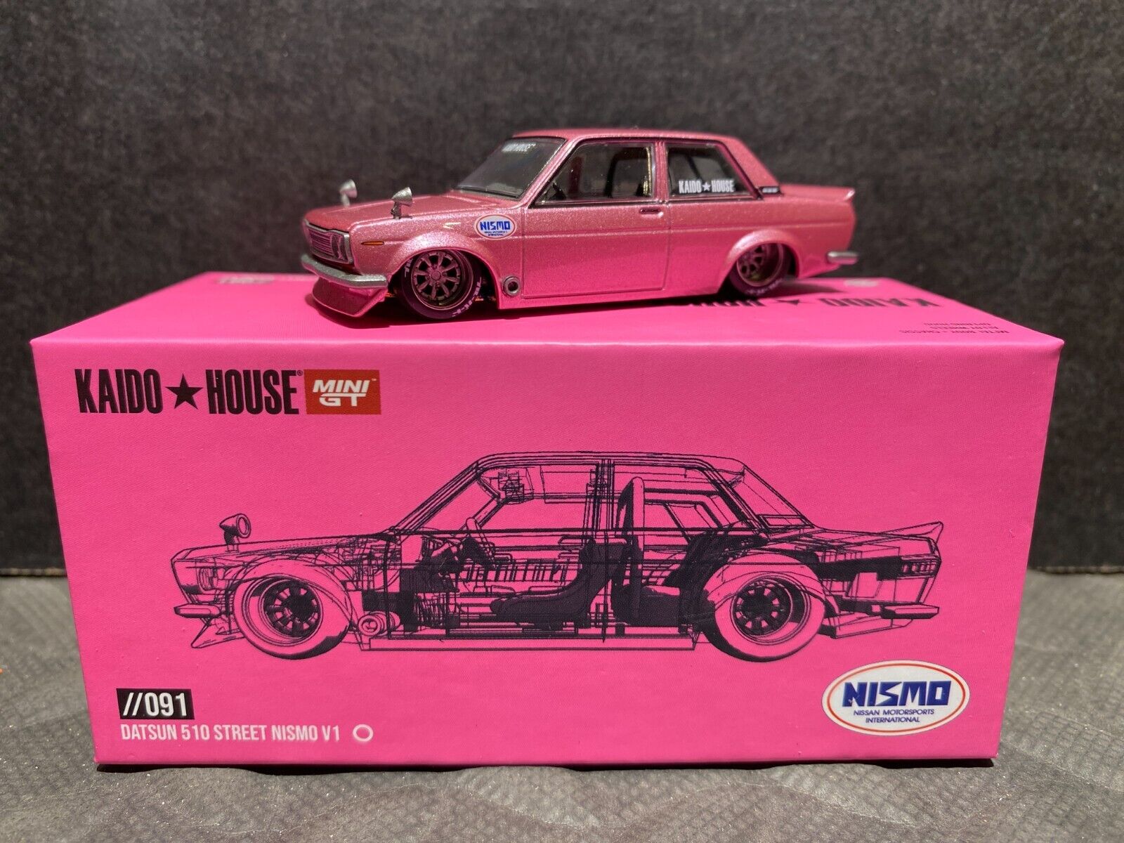 1/64 MINI GT KAIDO HOUSE NISMO #91 DATSUN 510 STREET NISMO 1/64 MINI GT KAIDO HOUSE NISMO #91 DATSUN 510 STREET NISMO
