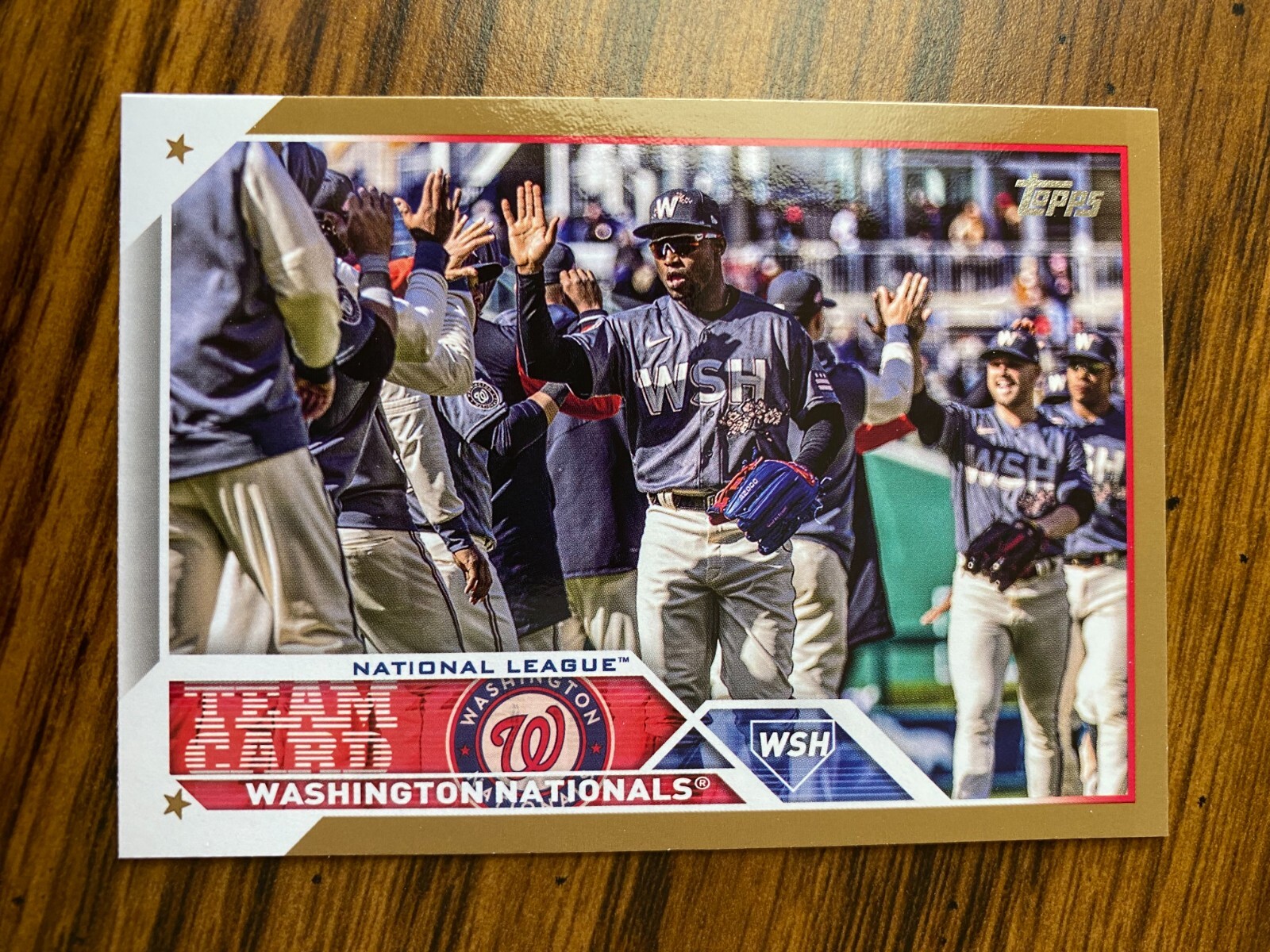 2023 Topps Series 1 WASHINGTON NATIONALS #316 Gold Border