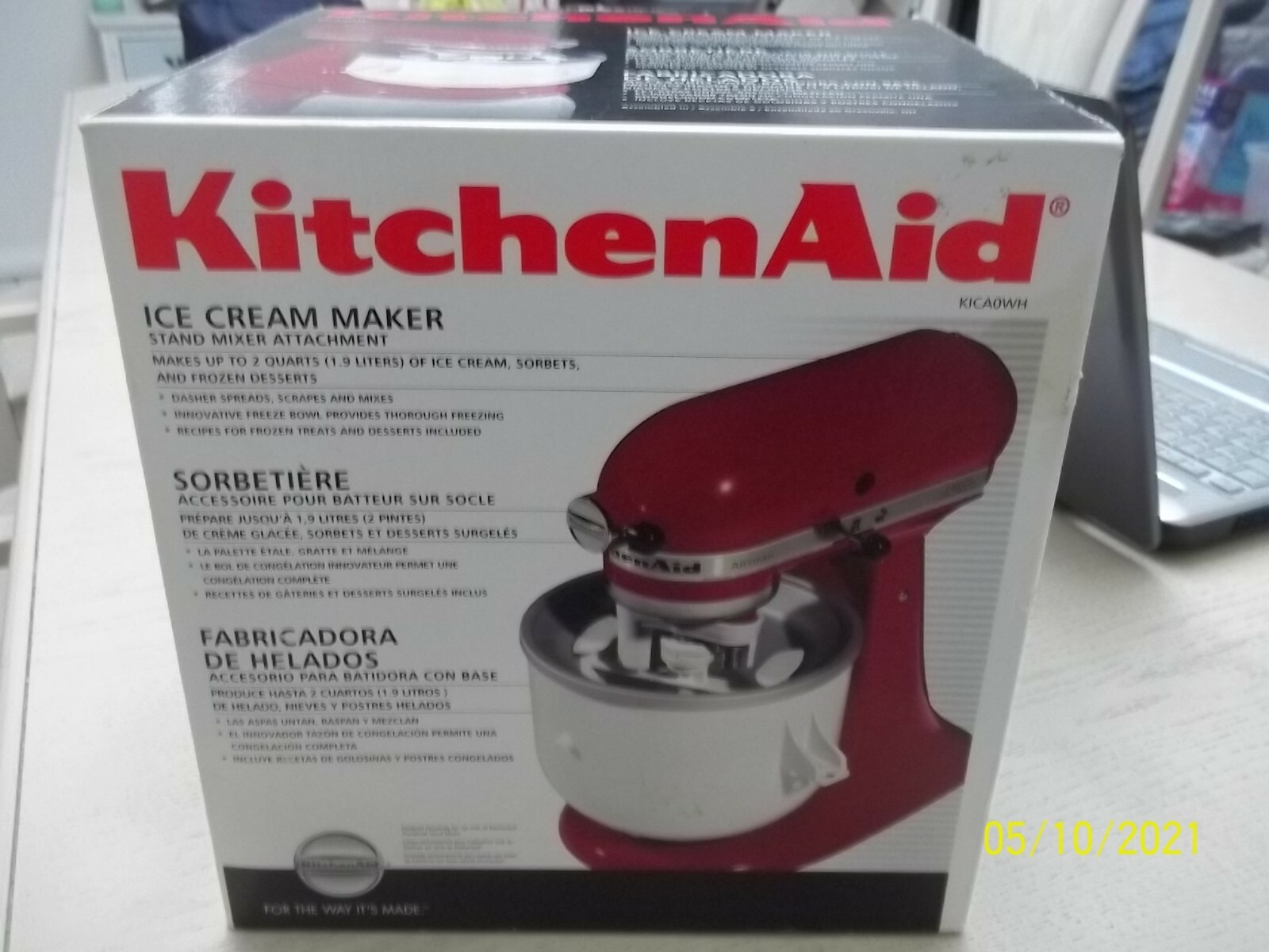 kitchenaid kaica ice cream maker attachment
