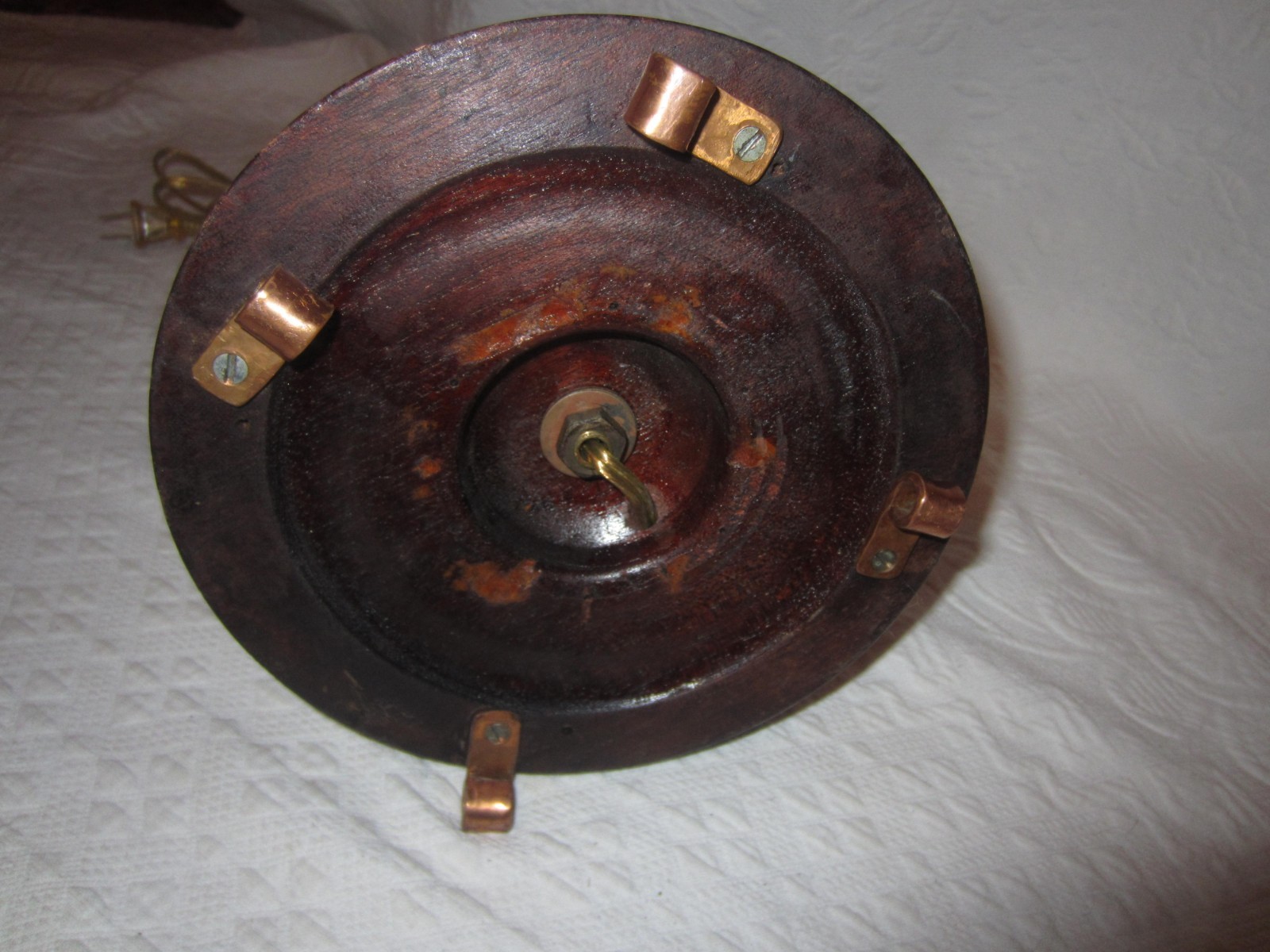 Arts and Crafts Hammered Copper Lamp with Copper finial - 1950's