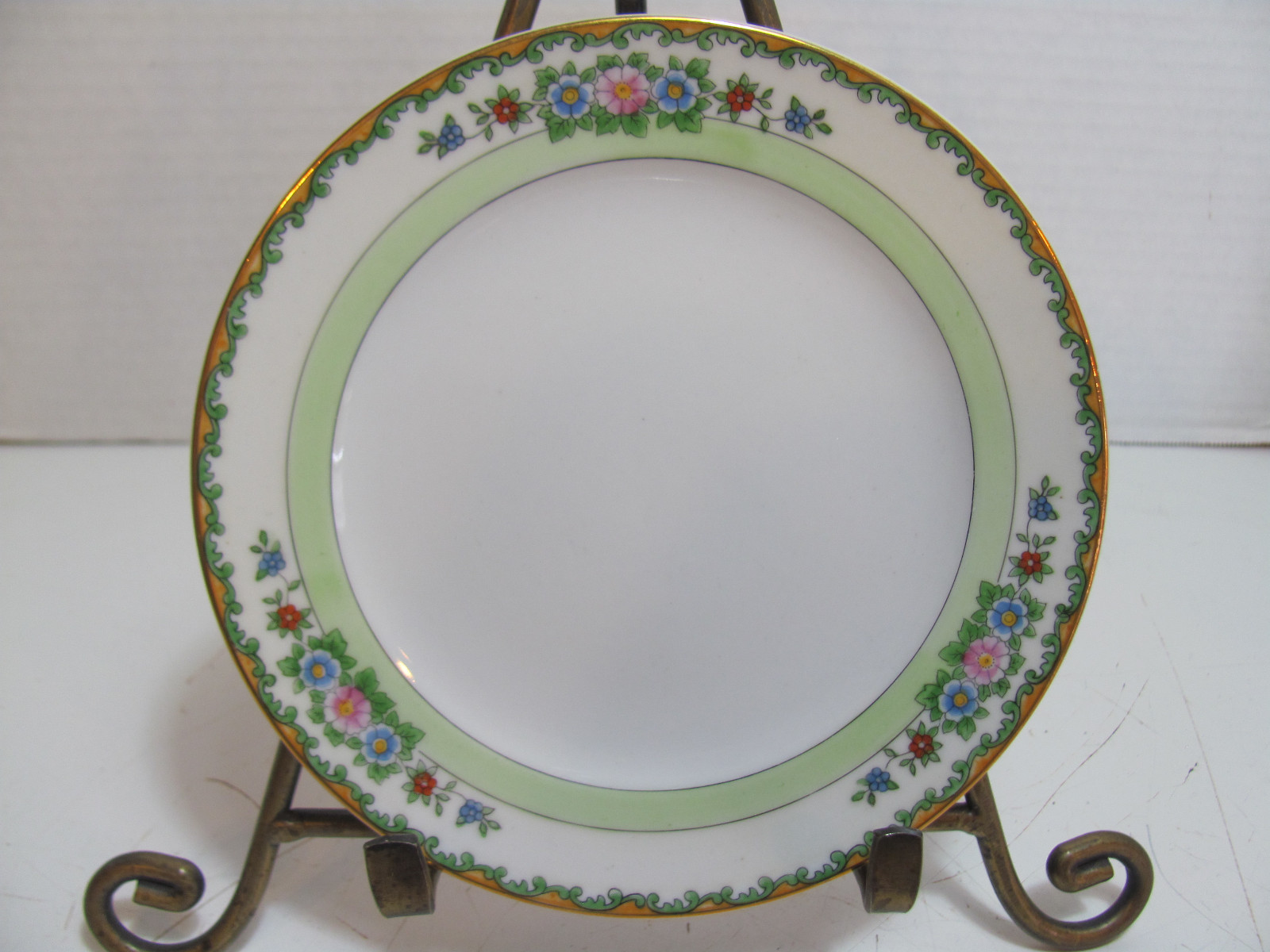 MEITO FINE CHINA HAND PAINTED FLORAL PATTERN SET OF 4 BREAD & BUTTER PLATES