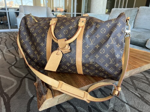 Louis Vuitton Monogram Keepall Bandouliere 50 Boston Travel Hand Bag P2930