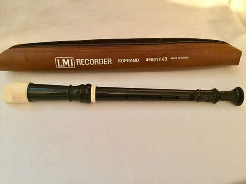 Lot of 2 LMI Recorder Soprano Flutes 460014 03 In Zippered Cases