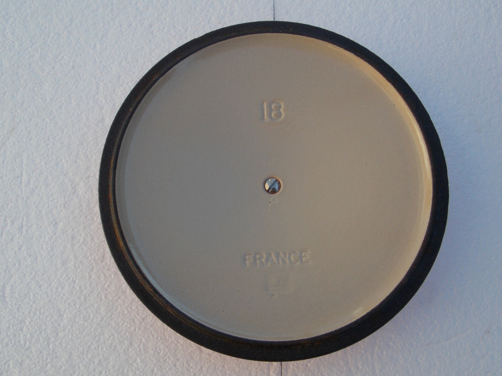 VINTAGE LE CREUSET #18 LID ORANGE CAST IRON ENAMEL - LID ONLY