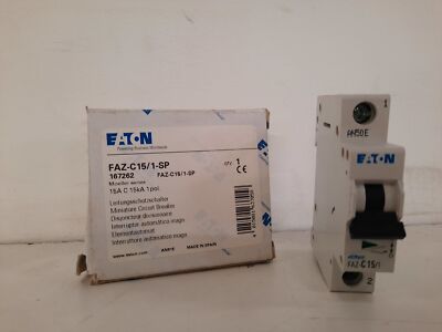 Eaton NSB FAZ-C15/1-SP Din Rail Mounted Circuit Breakers FAZ 1P 15A 277V EA