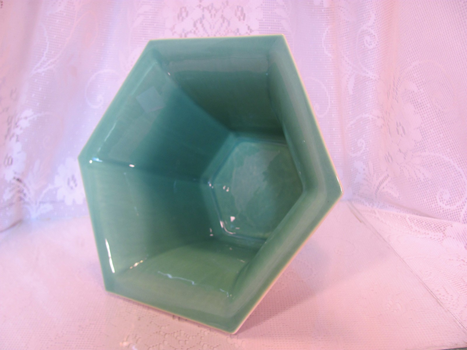 FRANCISCAN Pottery Gladding McBean CAPISTRANO WARE Hexagonal Flower Vase