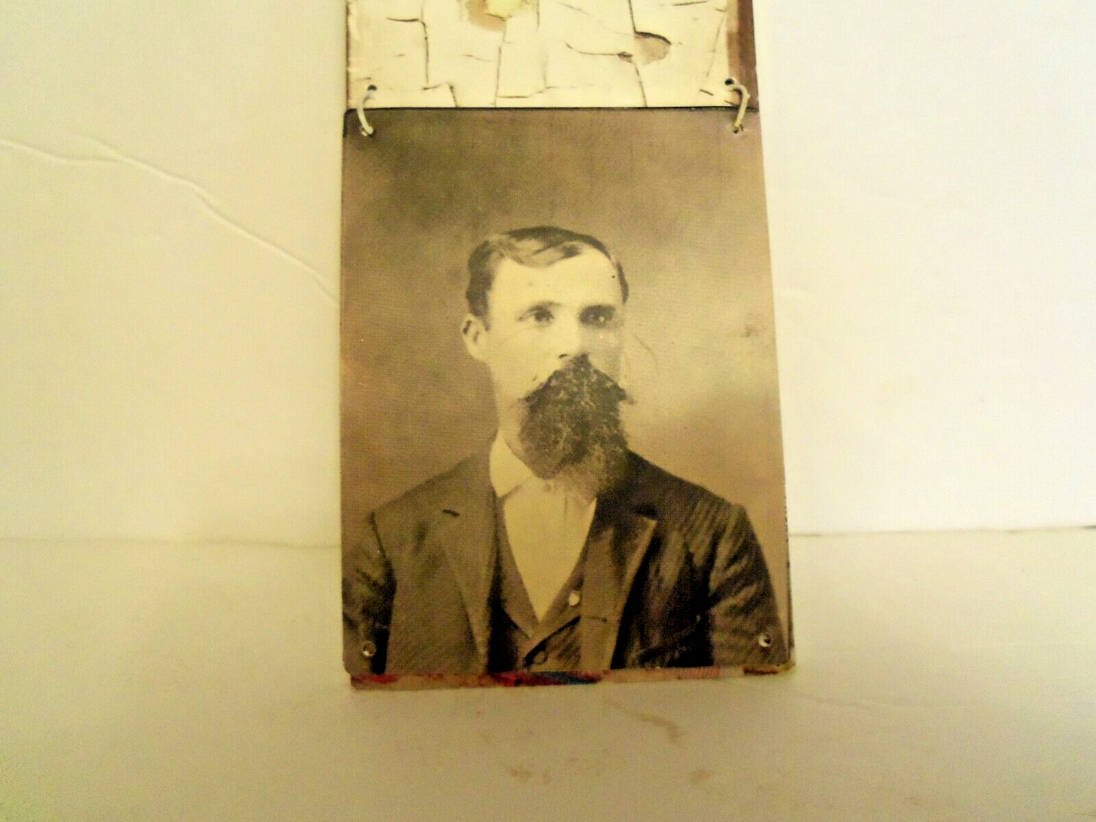 Two Vintage Photo Images on Metal Sheets Industrial Chic by Susan Lenart Kazmer