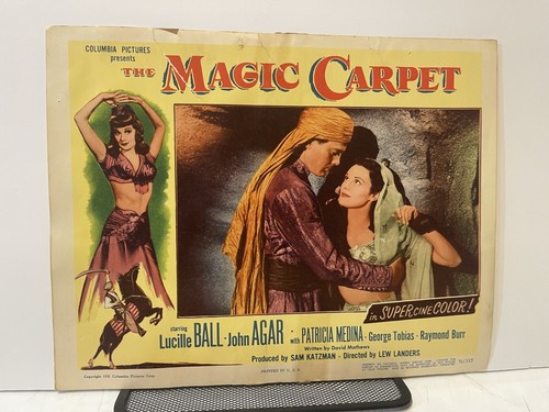 THE MAGIC CARPET 1951 ORIGINAL LOBBY CARD, LUCILLE BALL, JOHN AGAR