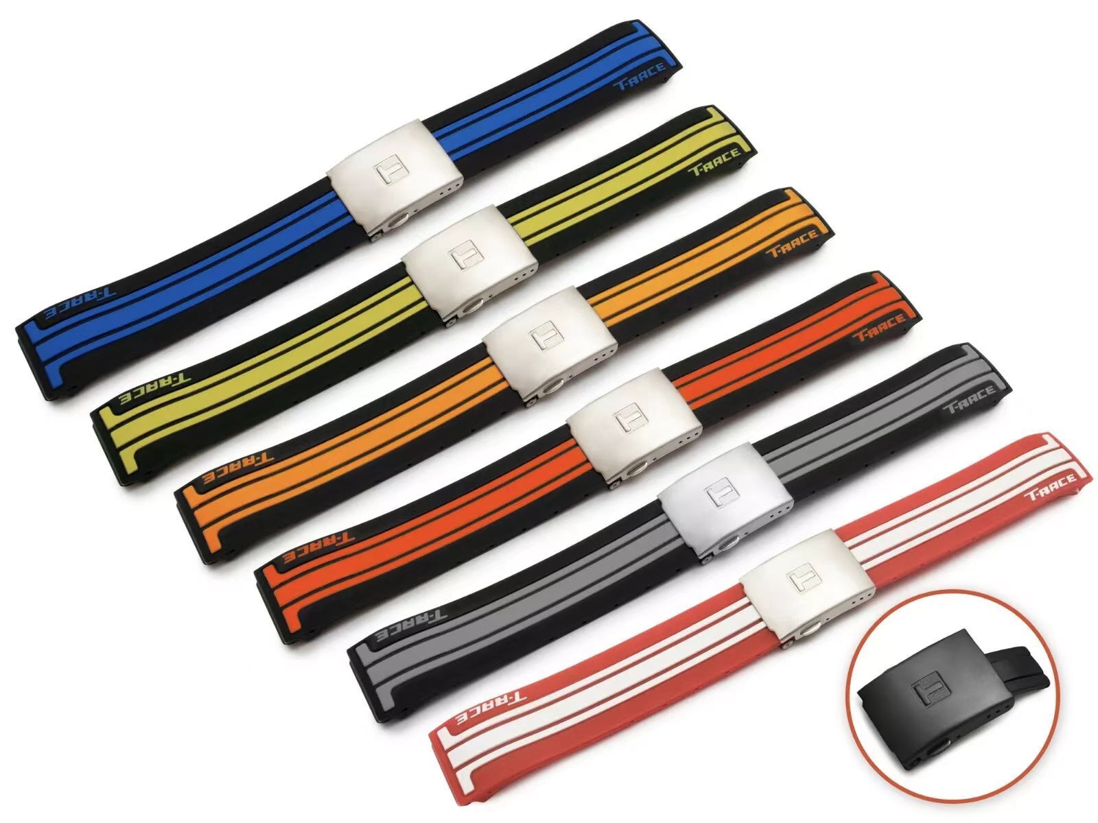 Reloj pulsera Tissot T-race chronograph con correa de silicona color