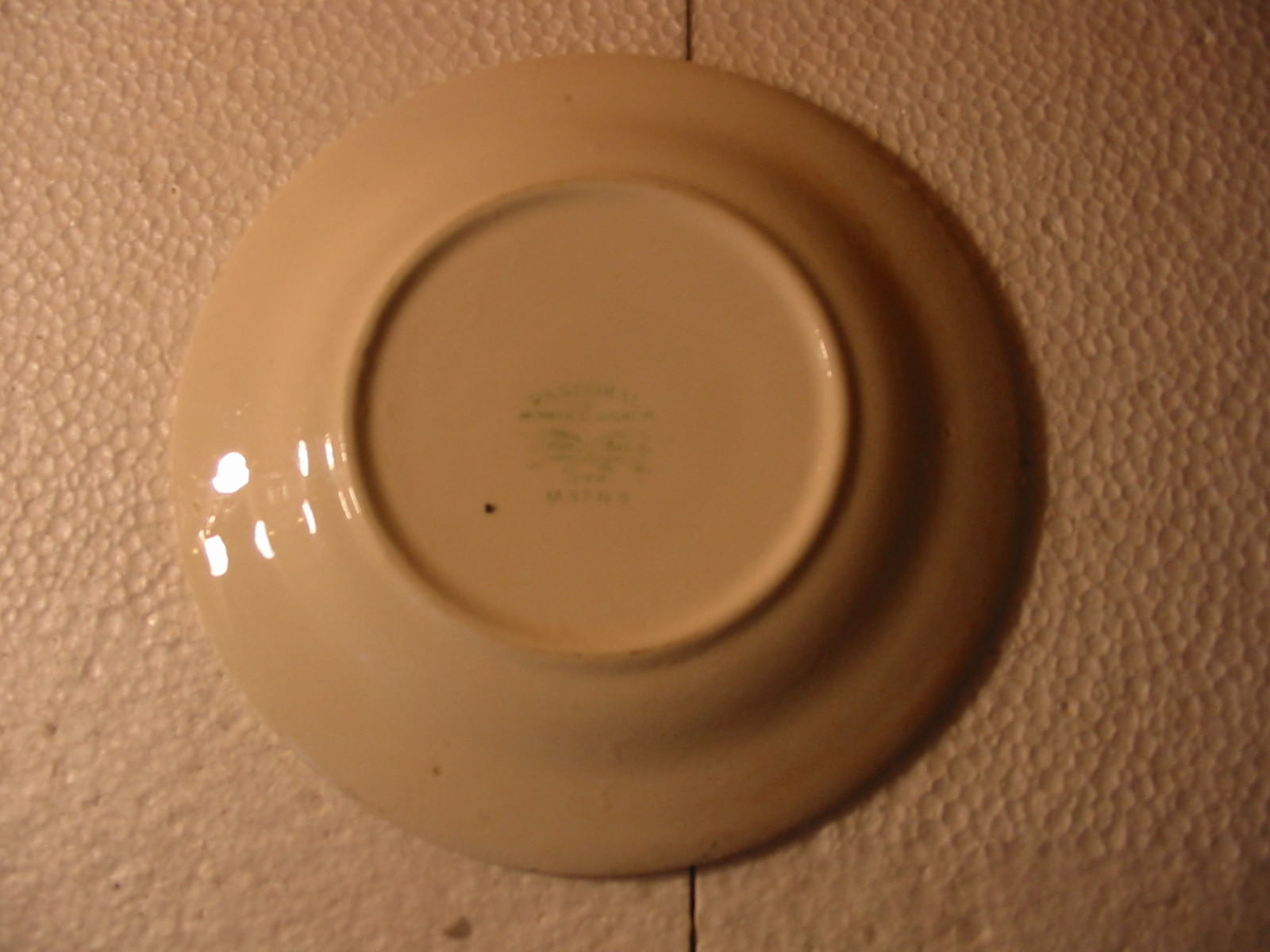 HOMER LAUGHLIN PASTORAL HORSE DRAWN PLOW SERVING PLATE APPROX 6 3/4''