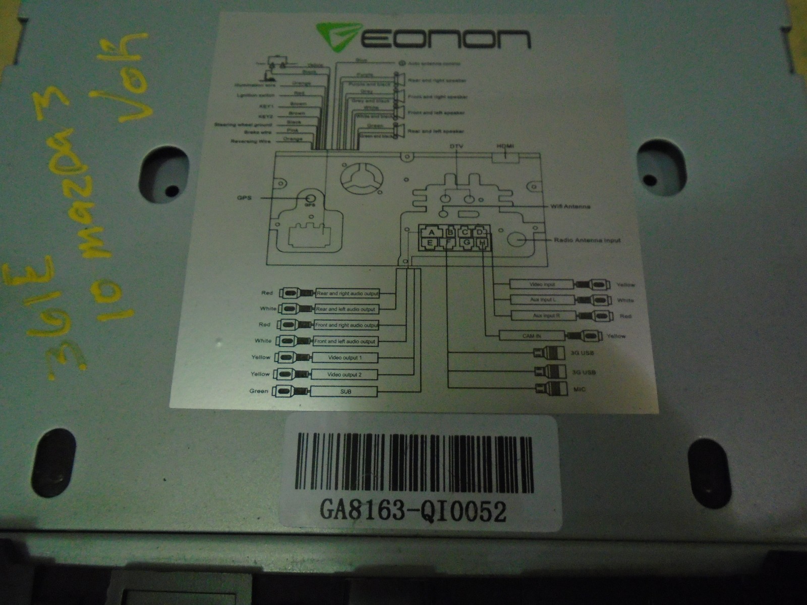 2010 Mazda 3, In dash Stereo replacement, 