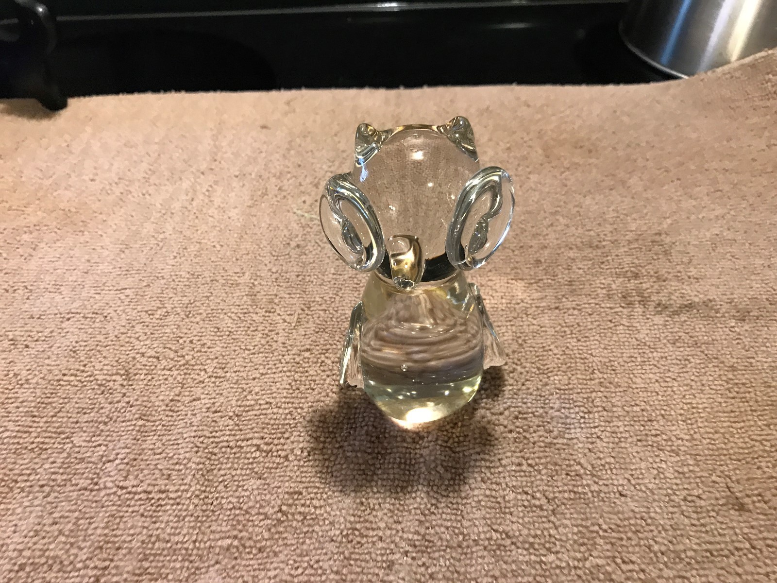 Vintage HiMark Glass Owl Paperweight Collectible Beautiful Lot# 0089