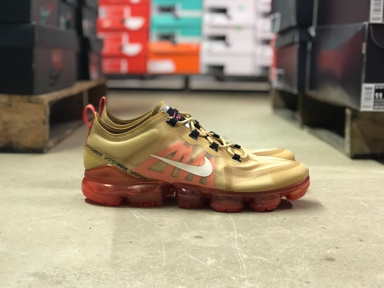 gold and red vapormax