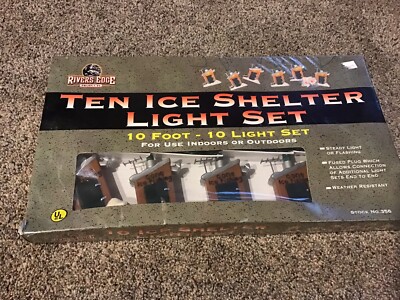 Rivers Edge Ice Shelter Ice Fishing Light Set Indoor Outdoor  Gone Fishing 