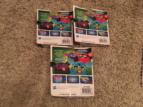 FURBY FRAMES Style GLASSES Set Sunglasses Blinds PURPLE ORANGE Stickers NEW